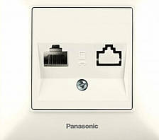 Розетка комп'ютерна RJ45 CAT5e беж Panasonic Arkedia Slim