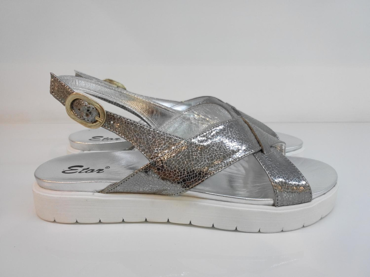 Босоніжки Etor 5358-56153-2 сріблястий