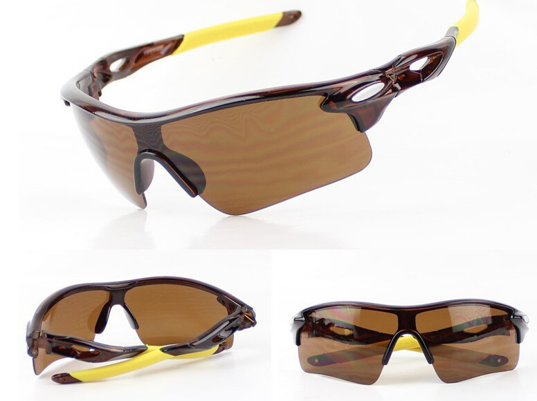 👓 Чоловічі спортивні окуляри, коричнева лінза