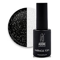 Топ для гель-лака с блестками ADORE prof. Miracle Top 7,5 мл №06 - silver glitter