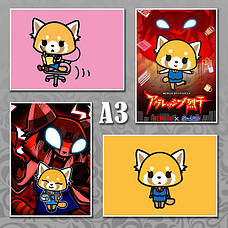 Плакати А3 Aggressive Retsuko / Агресивна Рецуко