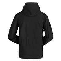 Легкая теплая тактическая куртка с флисом черная Soft Shell военная ветровка осенняя весенняя софтшелл, GS3