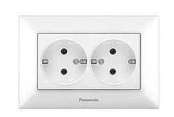 Розетка 2-а біла з/з Panasonic Arkedia Slim