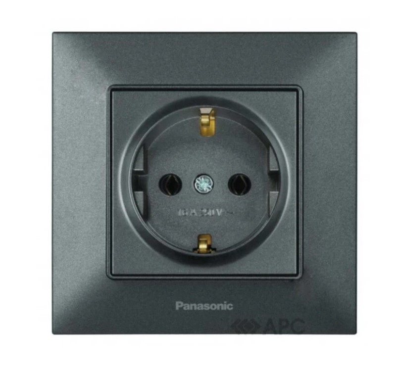 Розетка 1-а димчаста з/з Panasonic Arkedia Slim