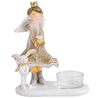 Дитячий свічник фея принцеса з кроликом 16 см