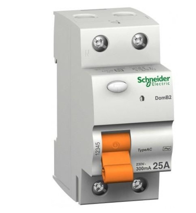 Диференційний вимикач (ПЗВ) 2Р 25А Schneider Electric, фото 1