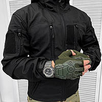 Черная тактическая куртка tornado softshell (S - XXL) Весеняя мужская военная прочная водоотталкивающая ЗСУ