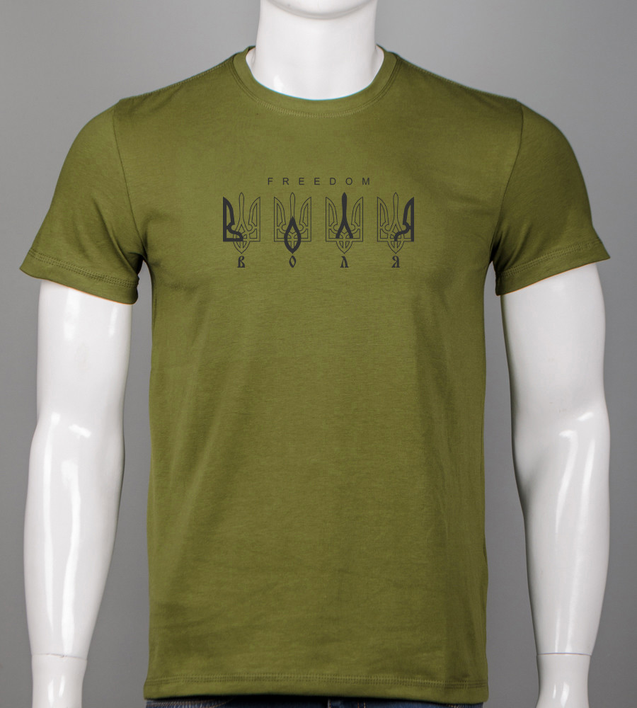 Футболка чоловіча Воля 2307м (Уп.4шт M-XXL), Хакі