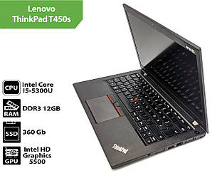 Ноутбук Lenovo ThinkPad T450s (14" / Intel Core I5-5300U / 12Gb / SSD 360Gb)