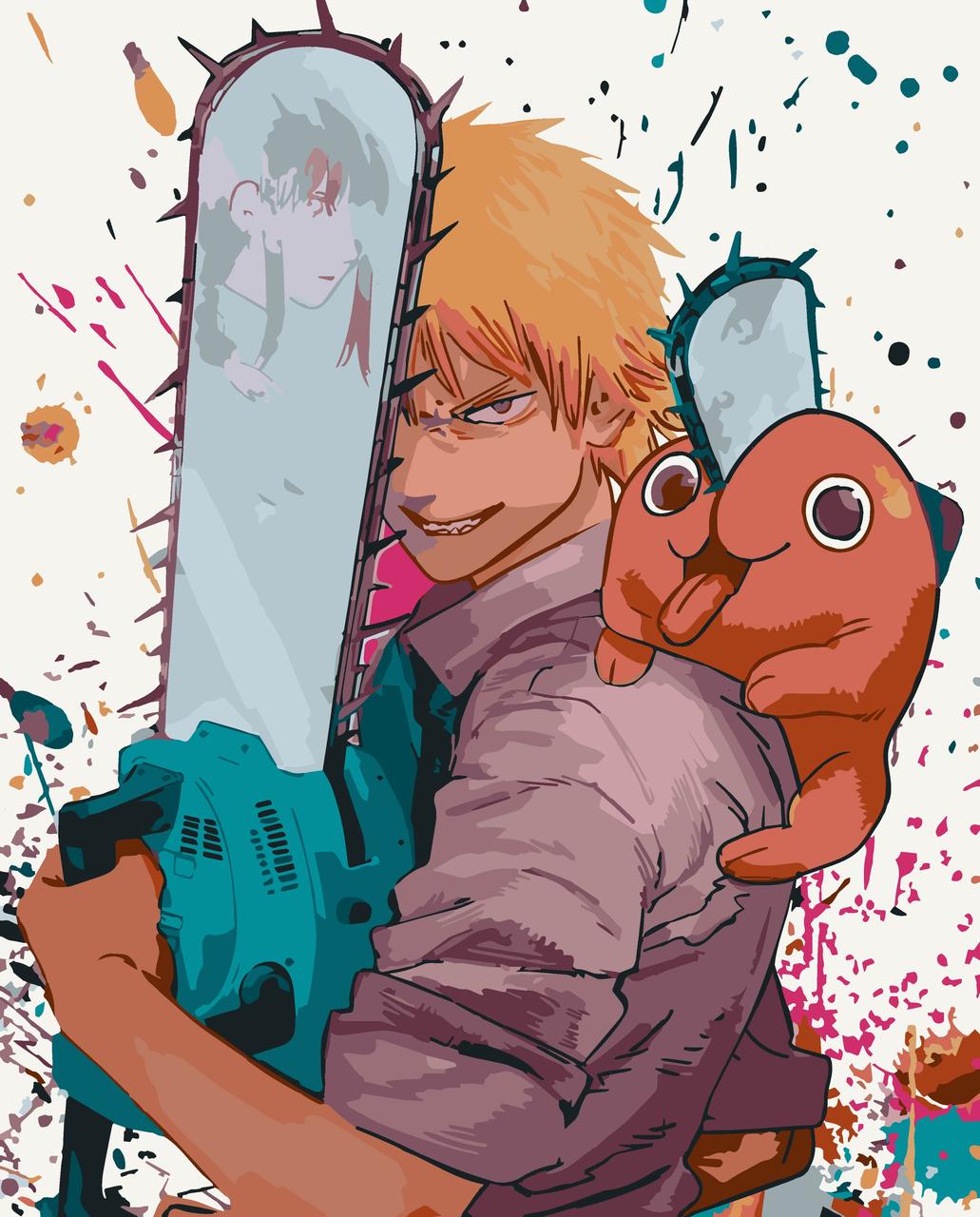 Картина за номерами Аніме. Людина-бензопила 40*50 см Орігамі LW 31080, фото 1