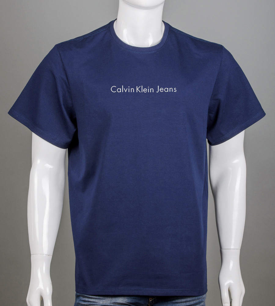 Футболка супер-батал Calvin Klein Jeans 2310сб (Уп.2шт 5XL,6XL), Темно-синій