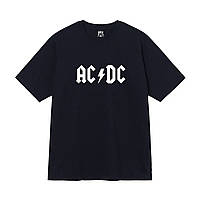 Чорна футболка AC/DC Logo чорні футболки Ейсі Дісі унісекс