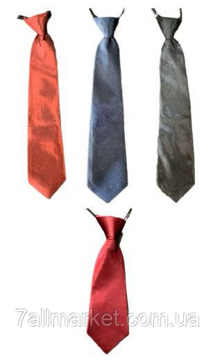 Краватка дитяча на гумці однотонна (3кв) "EMRE" оптом прямий постачальник