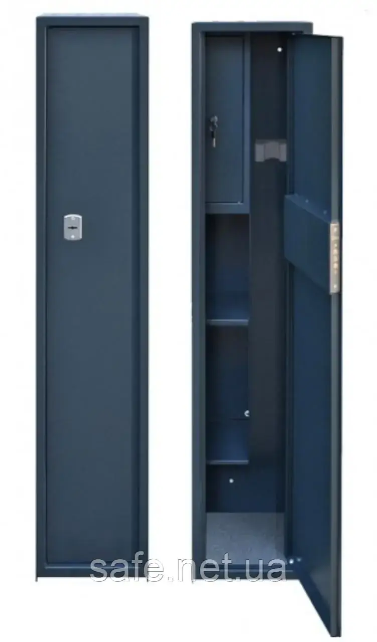 Сейф збройовий Levmetal СЗ-124.2.ВМ (ВxШxГ:1240x270x250) на 2 рушниці, сейф для рушниці, мисливський сейф