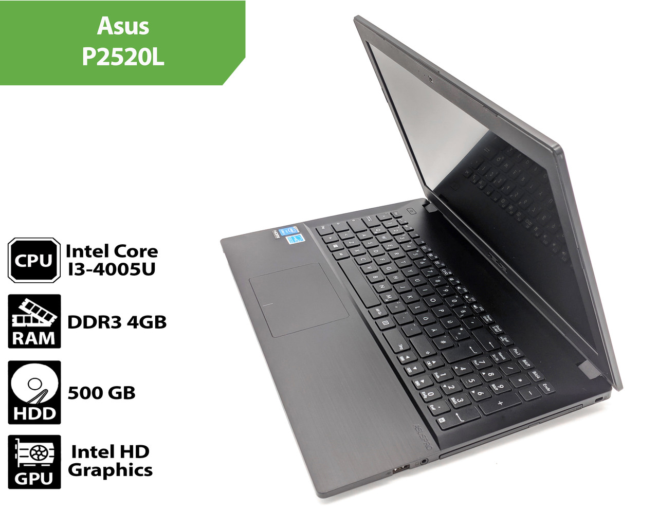 Ноутбук Asus P2520L (15.6"/Intel Core I3-4005U / 4Gb / HDD 500Gb)
