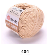 Нитки пряжа для в'язання бавовна / акрил BABY COTTON YarnArt Бебі котон ЯрнАрт № 404 - беж