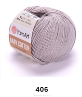 Нитки пряжа для в'язання бавовна / акрил BABY COTTON YarnArt Бебі котон ЯрнАрт № 406