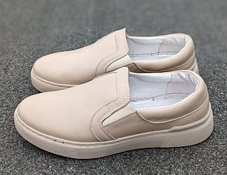 STTOPA Розміри 40-45. Сліпони великих розмірів шкіряні. 183-4045 Бежеві