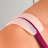 Силіконові підкладки під бретелі бюстгальтера Lihualan тілесні, 1 пара (KG-7051), фото 2