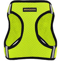 Шлея BronzeDog Mesh Vest для собак, сетчатый нейлон, лимонный, 20-24 см