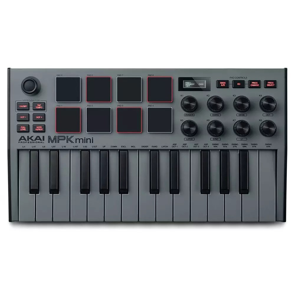 Akai MPK Mini MK3 Gray - фото 1 - id-p1794921718