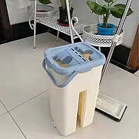 Швабра-стрічка 5 л Hand Free Cleaning Mop 2 в 1 з автоматичним віджиманням для прибирання Бежевий