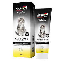 Фитопаста АнимАлл AnimAll VetLine Malt Fitopaste для выведения шерсти из желудка кошек, 100 гр