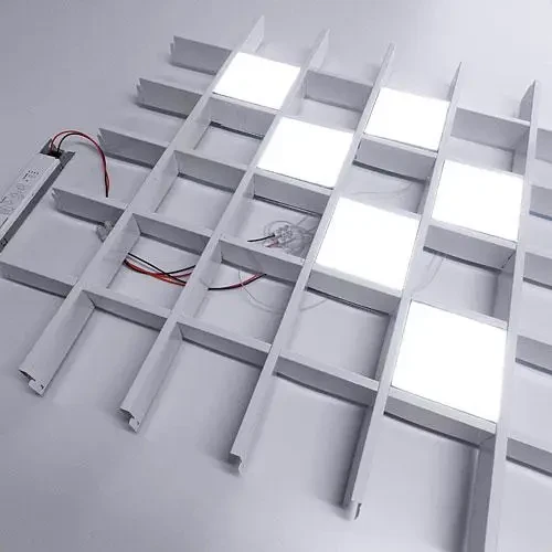 Система led світильників Грильято LIGHT CLUB Грільято 6шт 60Вт 6000К ячейка 100х100мм внутрішня 90х90мм LCD60Вт-6