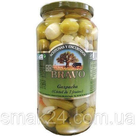 Оливки-коктейль Гаспача 7 овочів Bravo Aceitunas y encurtidos Gazpacha Coctel 7 frutos 1000г Іспанія