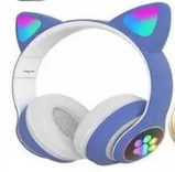 Бездротові навушники з котячими вушками та підсвічуванням Cat - колір зелений, синій, чорний, фото 8