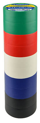 Ізолента АСКО-УКРЕМ 19мм, 10 кольорів, ПВХ, для електроізоляції проводів, фото 1