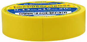 Жовта ізолента ПВХ 0,13мм*19мм/20м для електроізоляції, АСКО-УКРЕМ, фото 3