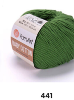 Нитки пряжа для в'язання бавовна / акрил BABY COTTON YarnArt Бебі котон ЯрнАрт № 441 - зелень