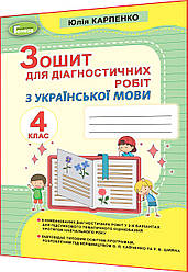 4 клас нуш. Українська мова. Зошит для діагностичних робіт. Карпенко. Генеза