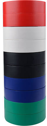 Ізолента ПВХ АСКО-УКРЕМ 0,13мм*19мм, 20м, набір 10 кольорів для електроізоляції, фото 2