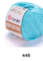 Нитки пряжа для вязания хлопок/акрил BABY COTTON YarnArt Беби коттон ЯрнАрт № 446 - бирюза