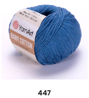 Нитки пряжа для в'язання бавовна / акрил BABY COTTON YarnArt Бебі котон ЯрнАрт № 447 - джинс