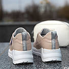 Жіночі шкіряні кросівки на липучці, колір пудра   37  р-р, фото 2