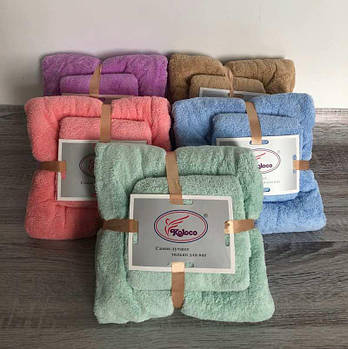 Рушник набір 140х70 та 35х75 Коло мікрофібра комплект