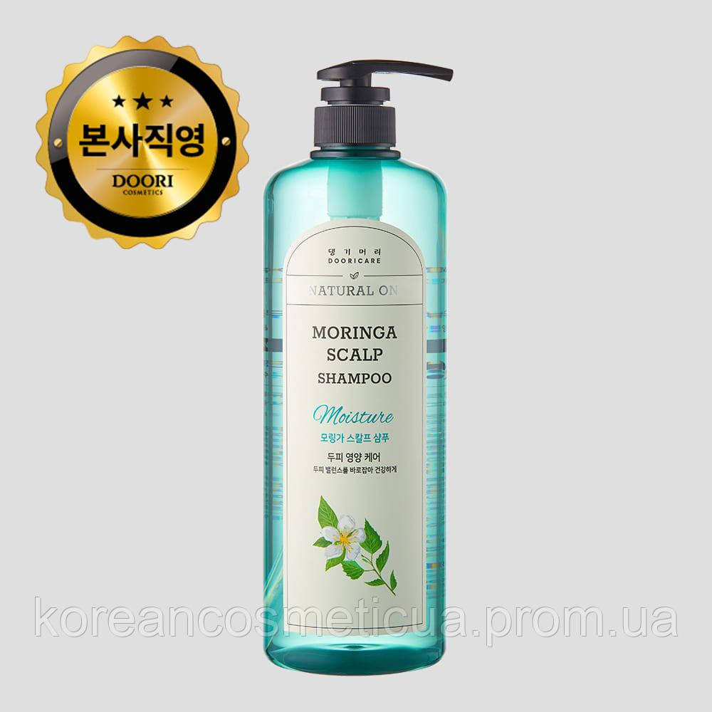 Трав'яний зволожуючий шампунь з екстрактом моринги Moringa Scalp Shampoo Dooricare Daeng Gi Meo Ri 1000ml