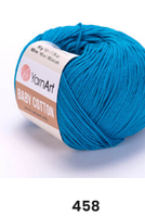 Нитки пряжа для в'язання бавовна / акрил BABY COTTON YarnArt Бебі котон ЯрнАрт № 458 - темна бірюза