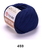Нитки пряжа для в'язання бавовна / акрил BABY COTTON YarnArt Бебі котон ЯрнАрт № 459 - темний синій