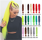 Термоволосы для нарощування, афро кучеряве волосся для плетіння гачком нарощування волосся 20 дюймів, фото 2