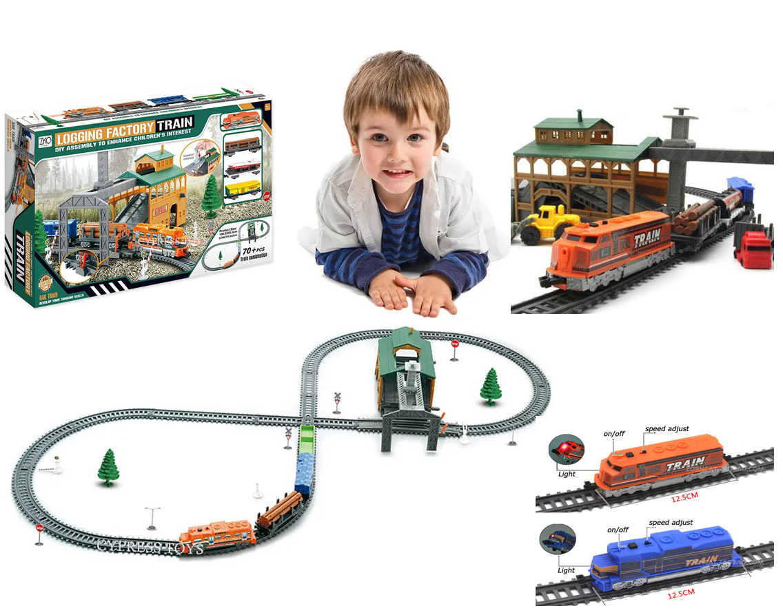 Залізниця — Лісовоз Logging Factory Train, 51 елемент, довжина колій 322 см