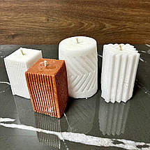Декоративні свічки 4 шт набір  білий 1.0кг вага, фото 2