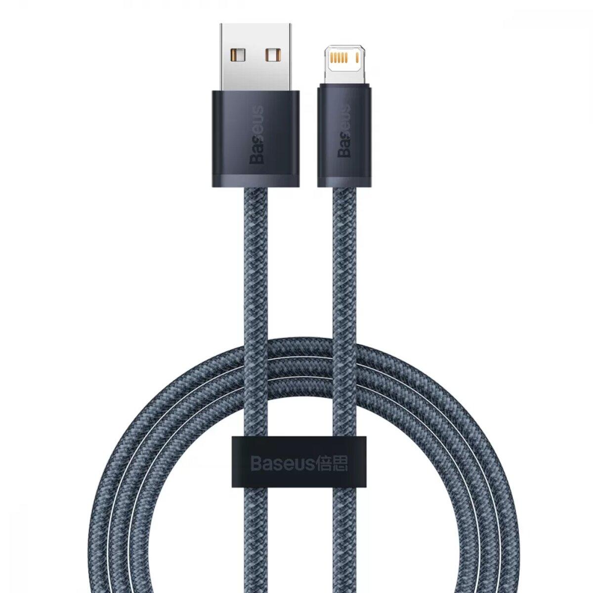 Кабель для айфона Baseus Dynamic Series Fast Charging Data Cable USB to iP 2.4A 1м Slate Gray шнур для зарядки - фото 1 - id-p1805046326