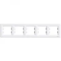 Рамка для вимикачів Schneider Electric Asfora EPH5800521 White пятірна