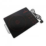 Електроплита інфрачервона Crownberg CB-1324 одноконфоркова 2000 Вт, фото 3