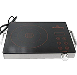Електроплита інфрачервона Crownberg CB-1324 одноконфоркова 2000 Вт, фото 4