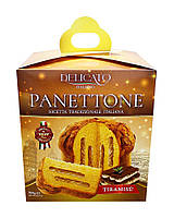 Паска Панеттоне з кремом тірамісу Delicato PANETTONE Tiramisu, 900 г (8004970152105)